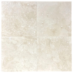 Ivory Travertine 12" x 12" Filled and Honed Premium Tile