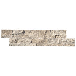 Ivory Travertine 6" x 24" Split Face Ledger Panel Mosaic Tile