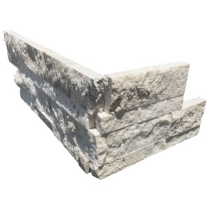 Parkside Travertine 6" x 24" Split Face Ledger Corner