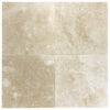 Beige Walnut Travertine 12" x 12" Filled and Honed Tile