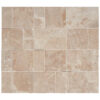 Beige Walnut Travertine Chiseled and Brushed French Pattern Tile