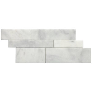 Pale Gray Marble 9" x 20" Plank Honed Mosaic Tile