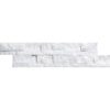Pale Gray Marble 6" x 24" Split Face Ledger Corner