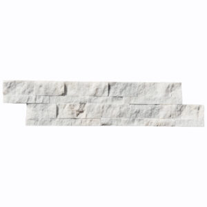 Pale Gray Marble 6" x 24" Split Face Ledger Panel Mosaic Tile