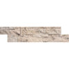 Tuscany Brown Travertine 6" x 24" Split Face Ledger Corner