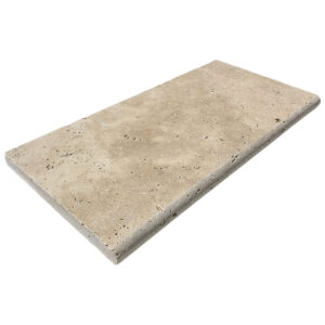 Pavilion Travertine 12" x 24" x 1.2" Tumbled Pool Coping