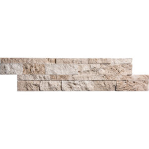 Pavilion Travertine 6" x 24" Split Face Ledger Corner