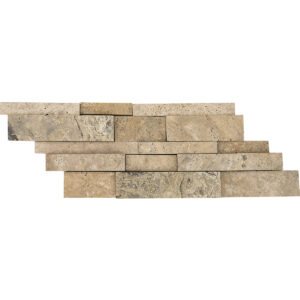 Liberty Travertine Ledger Unfilled Honed Mosaic Tile