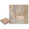 Rustic Desert Travertine 1.2 inch French Pattern Tumbled Paver