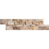 Rustic Desert Travertine 6" x 24" Split Face Ledger Corner