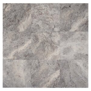 Argento Travertine 18" x 18" Filled and Honed Tile