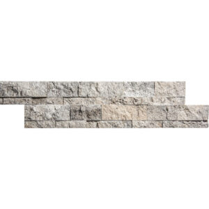 Argento Travertine 6" x 24" Split Face Ledger Corner