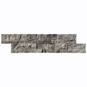 Argento Travertine 6" x 24" Split Face Ledger Panel Mosaic
