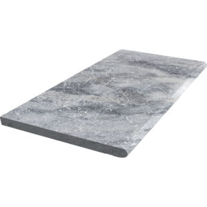 Moonlit Silver Marble 12" x 24" x 1.2" Tumbled Pool Coping