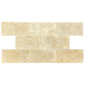 Walnut Brown Travertine 3" x 6" Filled and Honed Tile