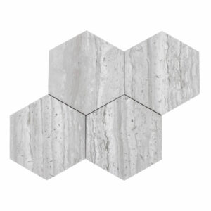 Slatewood Marble 6 inch Honeycomb Hexagon Honed Tile