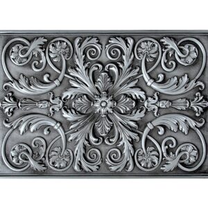 Backsplash Tile for Kitchen and Fireplace Royal 12" x 18" Metal Mural Pewter Nickel